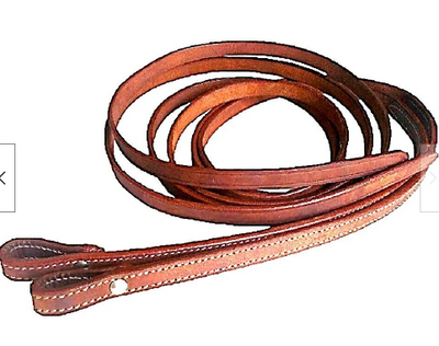 Leather Split Reins w/ Chicago Screw End - 7'