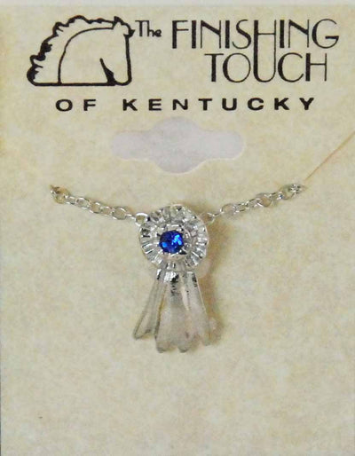 The Finishing Touch Blue Ribbon Pendant Necklace