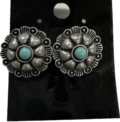 Small Concho Stud Earrings