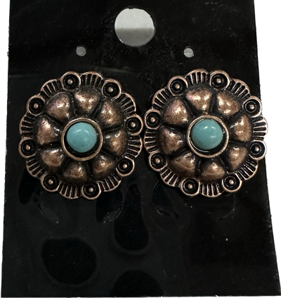 Small Concho Stud Earrings