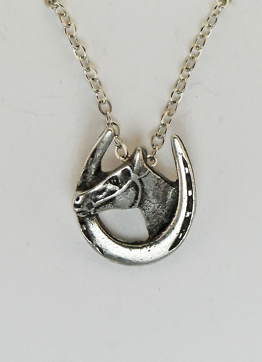 The Finishing Touch - Horse Head in Shoe Necklace HNE1460