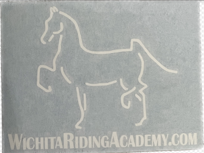 Wichita Riding Academy Window Sticker (White)