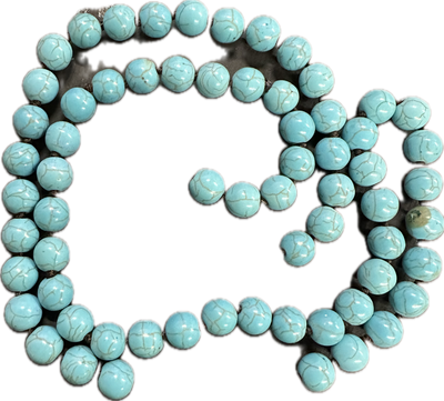 Strand of 1/4" Turquoise beads - 32"