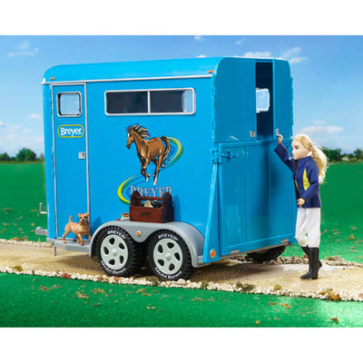 Breyer Traditional Two-Horse Trailer Blue 2617