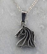 The Finishing Touch - Outlined Horse Head Necklace