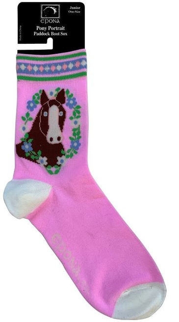 Pony Portrait Paddock Boot Socks (Multiple Colors Available)