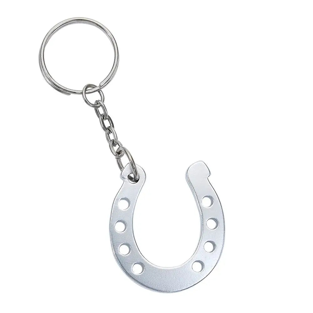 Jetting 1pc PU Leather Horse Hoof Horseshoe Keychain Handbag Key Chains Keyring Holder Charm Bag Purse