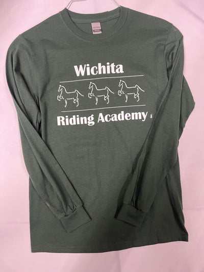 Wichita Riding Academy Long Sleeve T-Shirt (Available in Hunter Green)