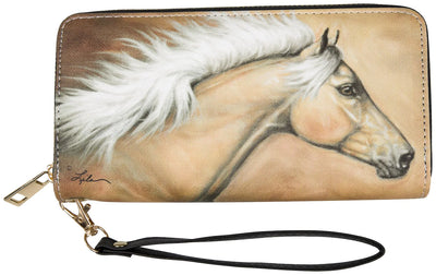 AWST Int'l "Lila" Palomino Clutch Wallet with Wristlet