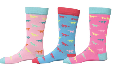 Tuffrider - Neon Pony Kids Socks (Multiple Colors Available)